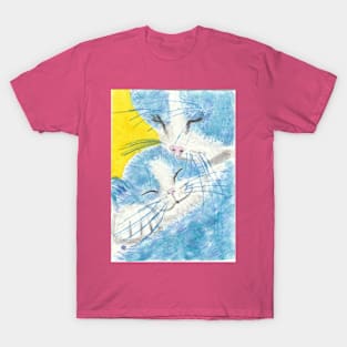 mother and baby cat art T-Shirt